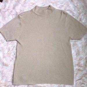 Short sleeve mock turtleneck